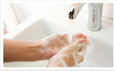 手洗いでノロウイルス食中毒を予防
